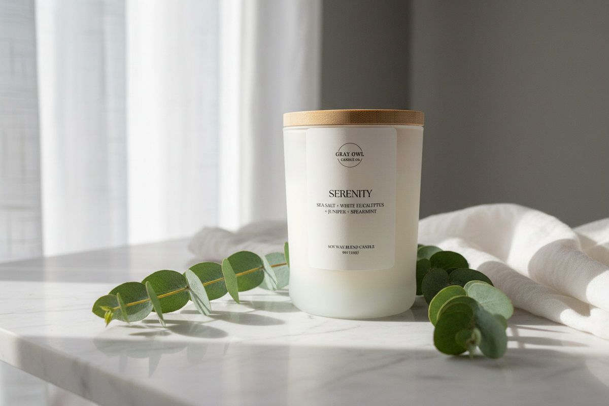 Serenity Candle – Gray Owl Candle Co